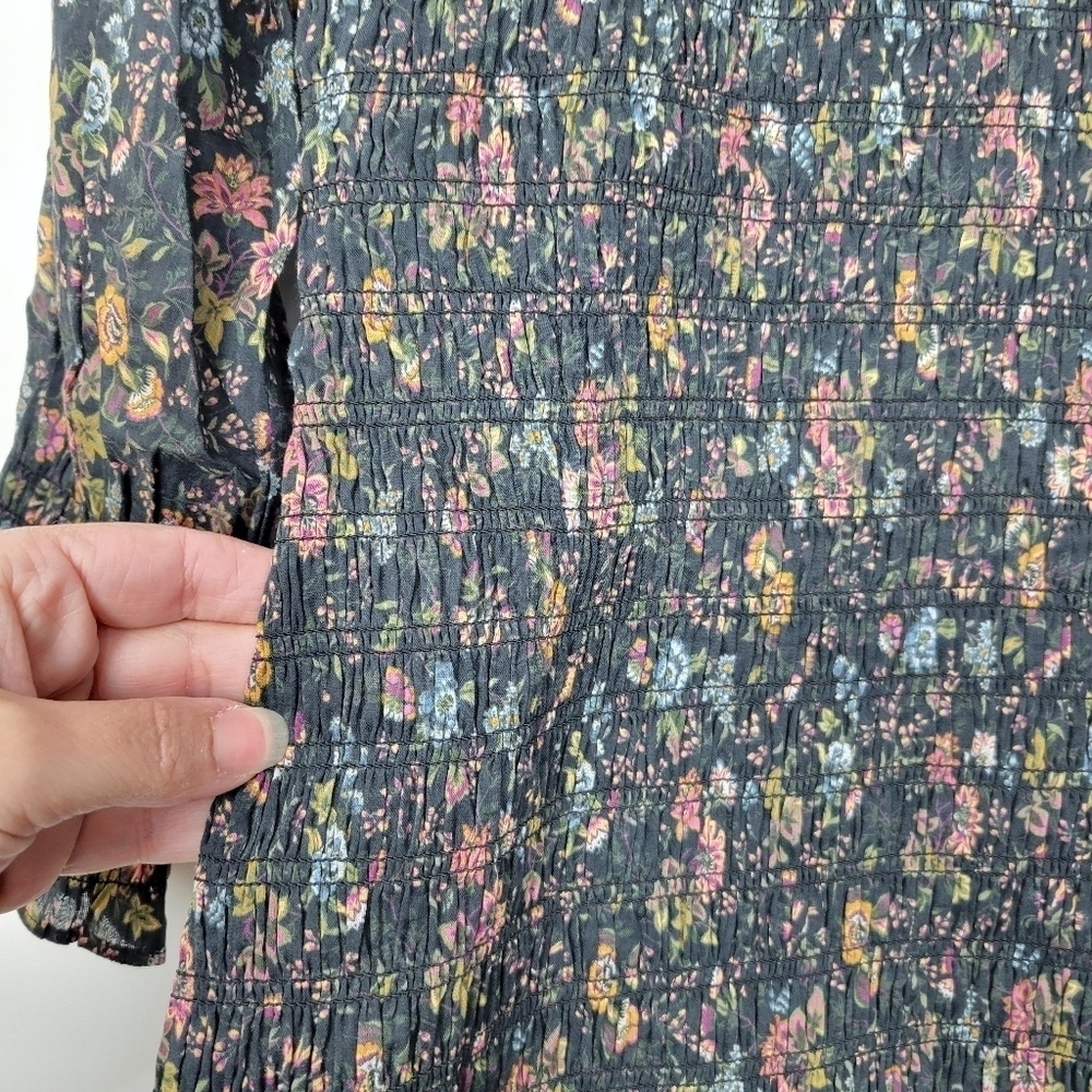 NWT Veronica Beard Farha Floral Smocked Ruffled Minidress Size 12 - Picture 10 of 15